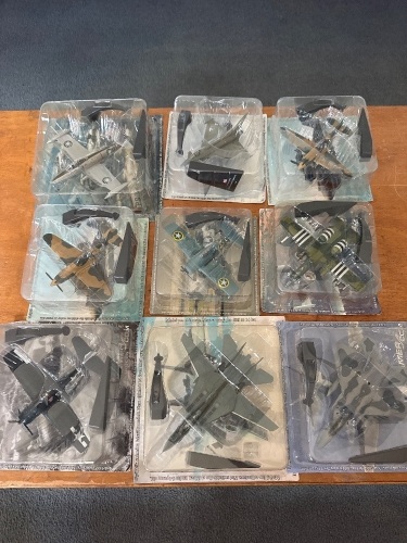 9 PreMade Model Aeroplanes