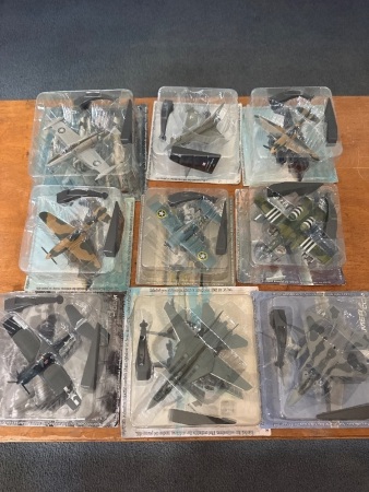 9 PreMade Model Aeroplanes