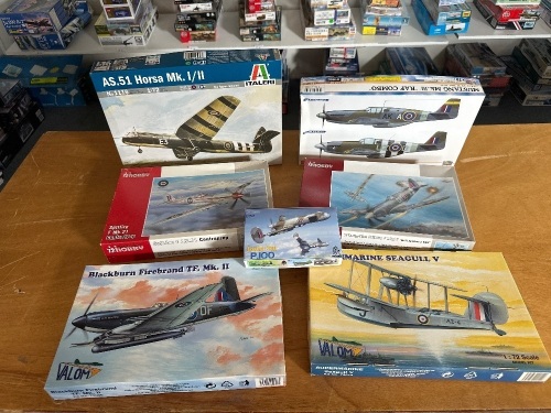 7 Military Model Aeroplanes - Mainly from United Kingdom