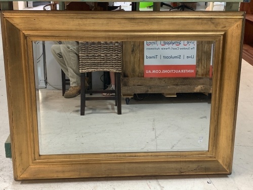 Large Gilt Framed Bevelled Mirror