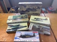 6 Japanese Military Model Aeroplanes