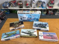 6 Japanese Military Model Aeroplanes