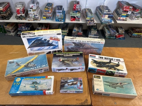 8 US Military Model Aeroplanes