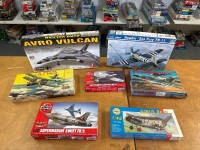 7 Military Model Aeroplanes - Mainly from United Kingdom