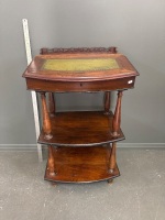 Antique Writing Table with Green Leather Top