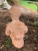 Concrete Garden Figure of Boy Sitting - 4