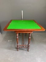 Victorian Style Card / Games Table on Casters - has sliding top - 2