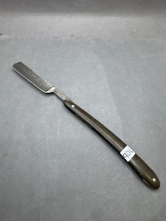 Diamond USA brown bone handle cut throat razor