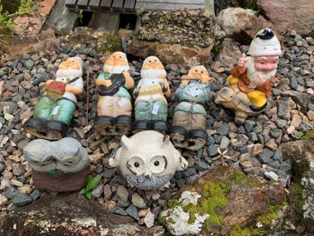 Lot of Asstd Garden Gnomes Etc