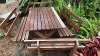 Hardwood Outdoor Table + 4 Benches - 2