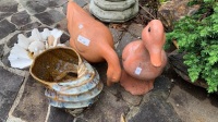 2 Large Terracotta Ducks + Other Bits - 2