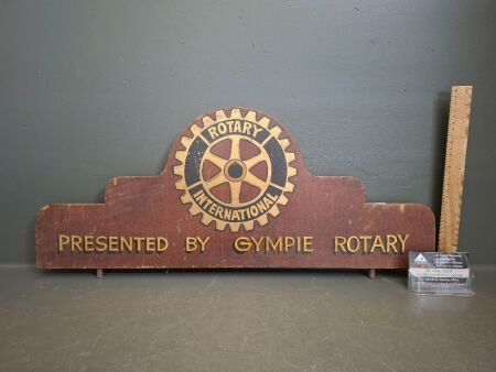 Gympie Rotary Wooden Sign