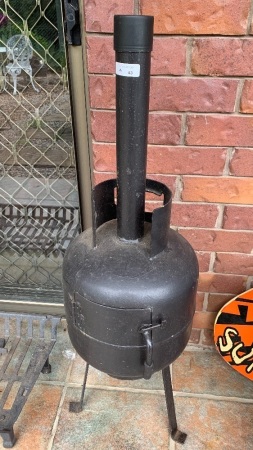 Small Pot Belly Stove made from 8.5kg LPG Bottle