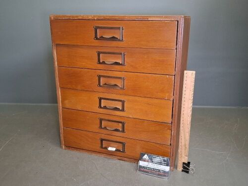 Mid Century 6 Drawer Filing Cabinet