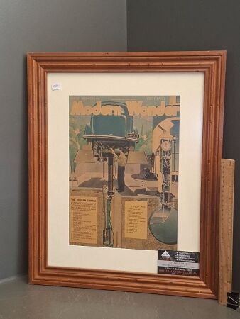 Framed Modern Wonder Car Poster 1938