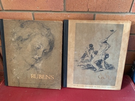 2 Vintage Art Books - Rubens & Goya with Coloured Slides