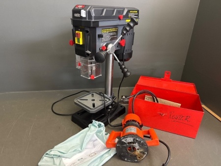 Ozito 450W Drill Press & Black & Deeker 3/4 HP Router