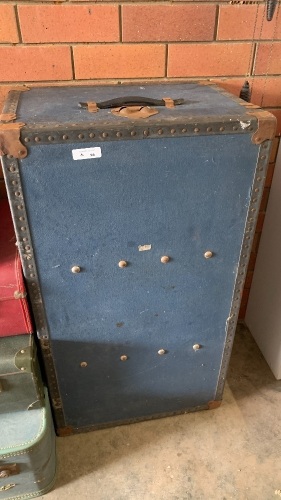 Vintage Blue Steamer Trunk