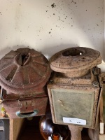 2 Antique Carriage Lamps - 4