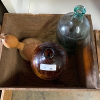 Vintage Nut Foods Crate + 2 Large Chemical Bottles - 2