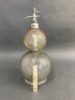 Antique French Style Seltzogene Wire Covered Double Gourd Soda Siphon - Maker BA & Co, London, C1900 - 4