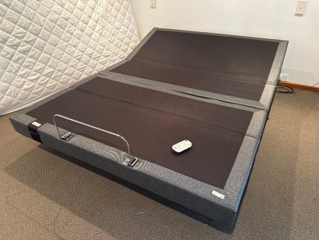 Remote controlled adjustable double bed -Sealy Posturematic - mattress is included in with the bed base
