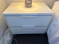 Pair of white bedside tables