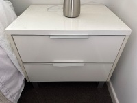 Pair of white bedside tables - 2