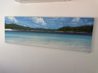 Beach scene print on canvas