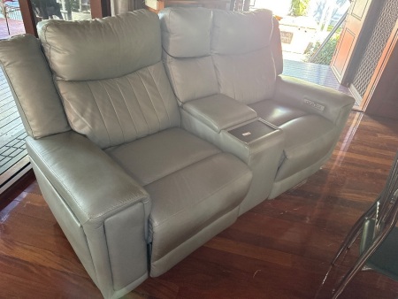 Adjustable two seater sofa with storage and drink tray