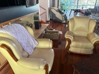 Three-piece lounge suite &ndash; possibly leather - 3
