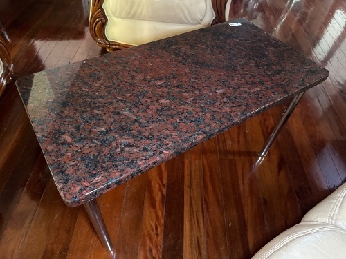 Stone top coffee table