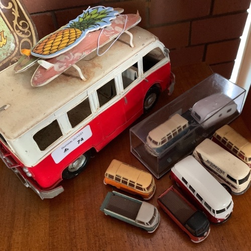 Collection of VW Kombi Model Toys Etc