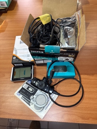 Assorted Electrical lot - including Fuji film digital camera - Blue Ant Bluetooth etc