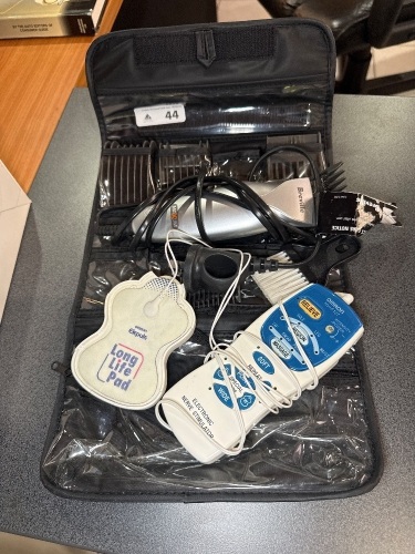 Hair trimming kit plus electric nerve stimulator