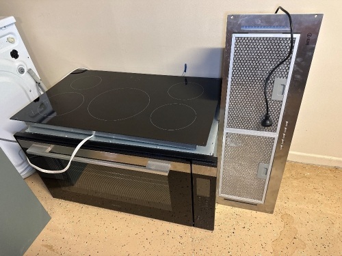 Technika T948SS-6 90-cm oven, Ilive induction cooktop and range hood - As new and unused