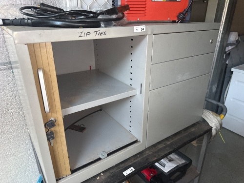 Metal storage cabinet