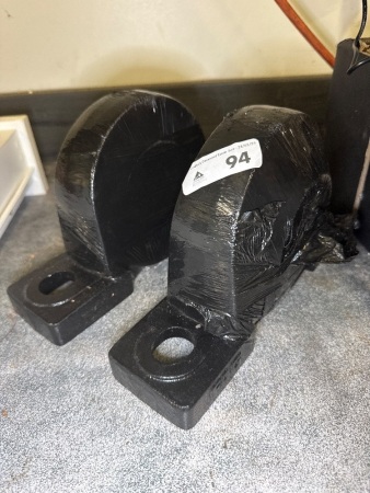 2 x heavy duty bearing housings