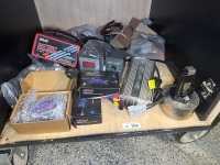 Shelf lot of auto electrical items