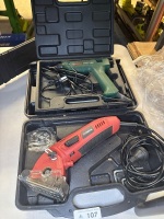 Compact circular saw and glue gun