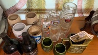 Collection of Ceramic & Glass Steins & Mugs - 2