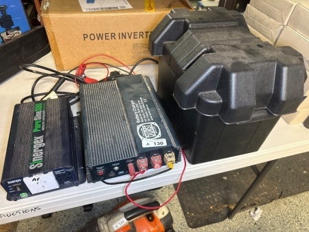 Inverter, battery charger, and battery box