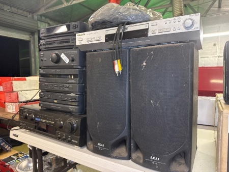 CD radio and cassette player plus DVD player and speakers