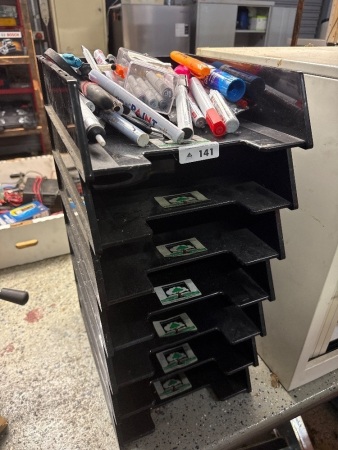 Office trays and markers