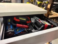 Metal storage cabinet with contents - 3
