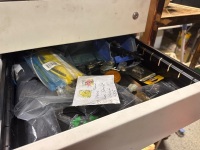 Metal storage cabinet with contents - 4