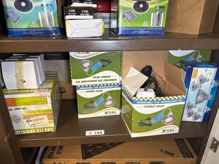 Shelf lot of mostly LED downlights