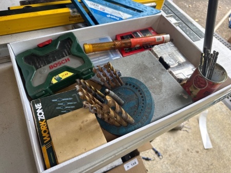 Assorted drill bits and drivers