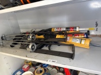 Shelf lot of Ramsey and silicone guns