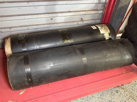 Two rolls of rubber strip insertion